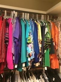 Variety of colorful clothes
