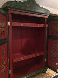 Hand-painted armoire/entertainment center