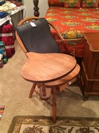 Antique chair with drawer below