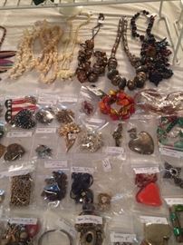 Small sampling of the abundance of costume jewelry