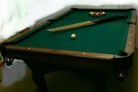 Authentic Brunswick pool table (off premise); diamond honed slate