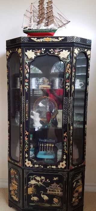 Black Laquer Display Cabinet