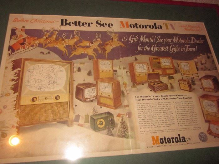 Motorola TV advertisements, framed art work