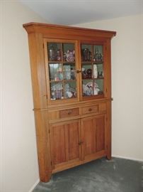 Corner Cabinet...19thC. FULL OF GOODIES !