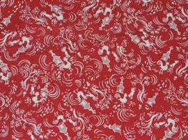 Detail of a hand-sewn quilt/spread - we love this pattern...very FOLKY !!!