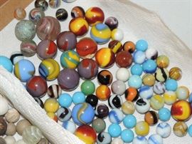 detail of marbles