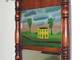 Yellow House Detail on Mirror