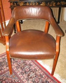 Faux leather chair