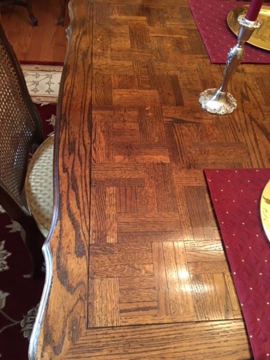 Close-up of dining room table
