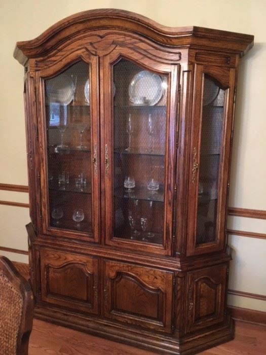 Matching dining room china cabinet priced separately. A wonderful piece with great storage.