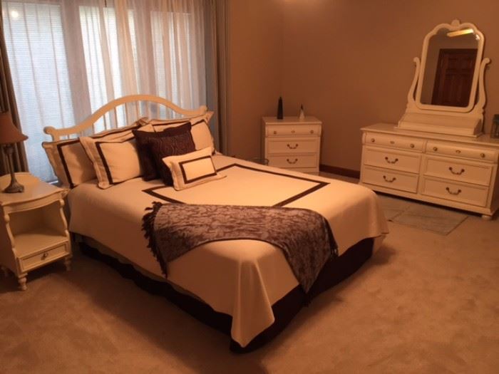 Serene bedroom set -- all pieces are for sale and priced separately.