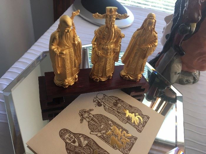 Gold plated deities.