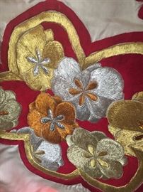 Closeup of embroidery.