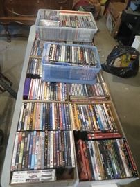 Hundreds of CD's and DVD's