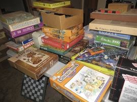 Vintage and new toys and games and puzzles