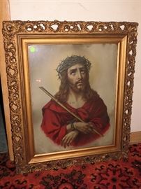 Large Jesus print in gorgeous frame