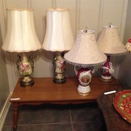 Antique Lamps and Ethan Allen coffee table