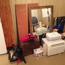 Assorted Household items including window AC unit-- AC unit sold