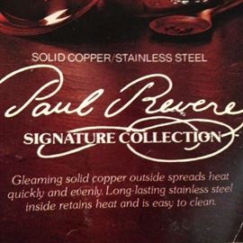 Pamphlet for Paul Revere cookware