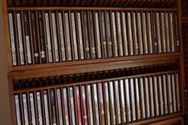 CDs and teak CD cases