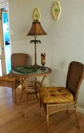 wicker bistro set