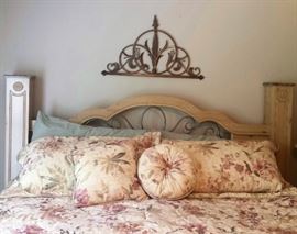 king bedroom with bedding and mattress set