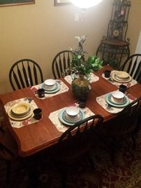 farm house table with 6 chairs