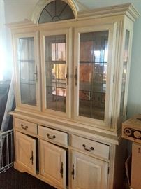 Large contemporary/transitional white oak hutch