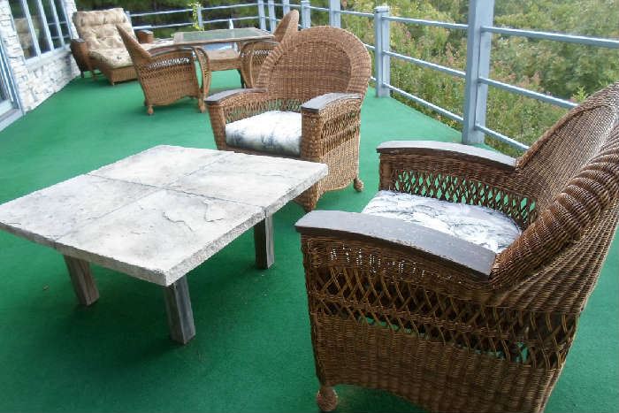 lots of patio furniture in this sale