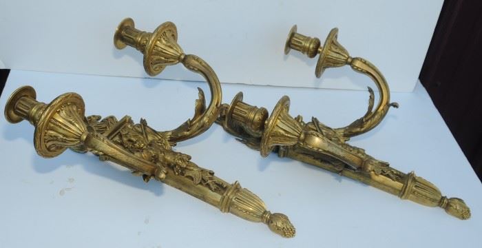 BRASS WALL SCONCES 