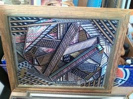 This abstract (unsigned) is eye-catching and jumps right at you! Available in our October Discovery sale, along with many other styles of wall art. 