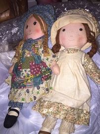 VINTAGE KNICKERBOCKER HOLLY HOBBY RAG DOLLS