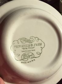 CURRIER AND IVES “ OLD GRIS MILL” BLUE AND WHITE DINNERWARE SET