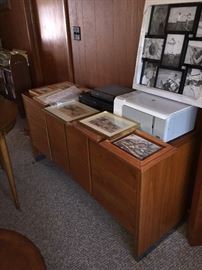 DESK WITH FILE CABINETS