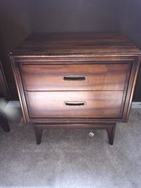 MID-CENTURY MODERN NIGHTSTAND AND LONG DRESSER