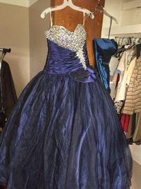 FORMAL DRESS WITH RHINESTONES AND CRYSTALS