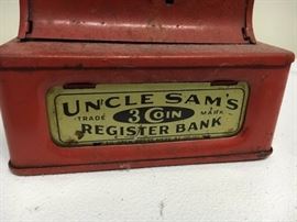 ORIGINAL ANTIQUE CASH REGISTER PIGGY BANK