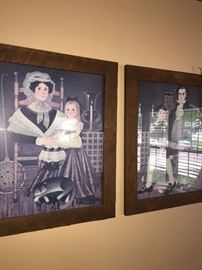 EARLY AMERICAN FRAMED PRINTS