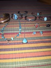 OLD PAWN TURQUOISE NAVAJO JEWELRY