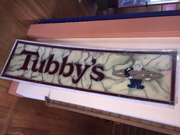 LARGE VINTAGE TUBBY'S SUB SIGN