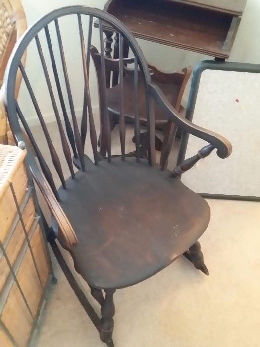 solid wooden chair, early mid-century