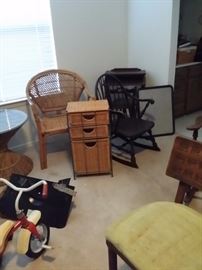 tricycle, laundry storage container