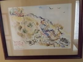 original work of art wall hanging