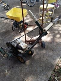 tiller, fertilizer, step stoop