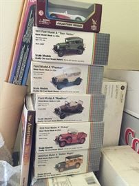 Toy cars still in original boxes, most not removed or used.