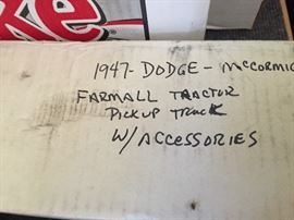 Metal accessories and collectible vehicles in original boxes