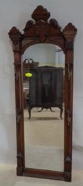 Victorian walnut pier mirror