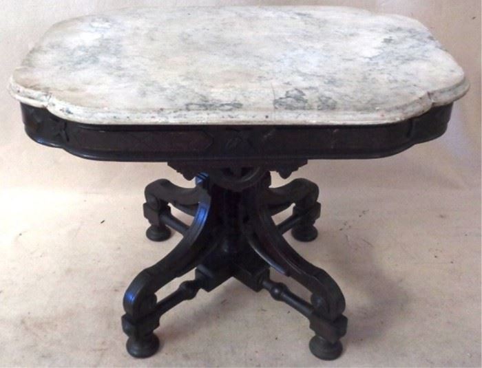 Antique Victorian marble top table