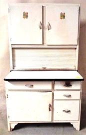 Vintage painted Hoosier cabinet