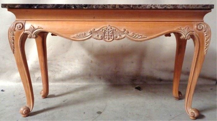 Hekman marble top console table